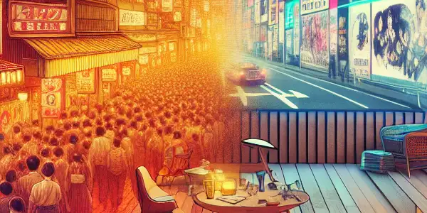 A split scene depicting the evolution of the "Tokyo Hot" brand from 1990s vintage cinema to modern digital streaming.